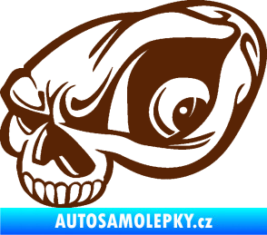 Samolepka Lebka 018 levá hnědá