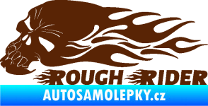 Samolepka Lebka 051 levá rough rider hnědá