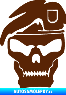 Samolepka Lebka army levá hnědá