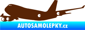 Samolepka Letadlo 012 levá hnědá