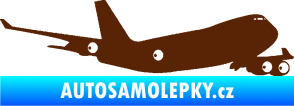 Samolepka Letadlo 012 pravá hnědá