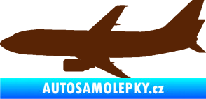 Samolepka Letadlo 019 levá Boeing 737 hnědá