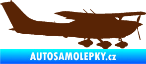 Samolepka Letadlo 021 pravá Cessna 182 hnědá