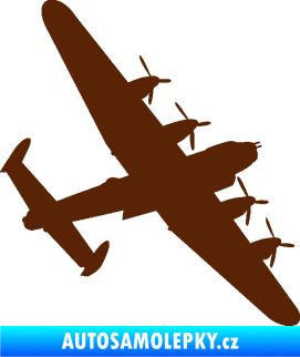Samolepka Letadlo 022 pravá bombarder Lancaster hnědá