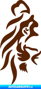 Samolepka Lev 012 levá půlka tváře hnědá