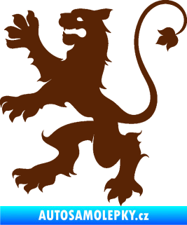 Samolepka Lev heraldika 002 levá hnědá