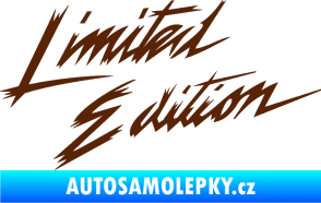 Samolepka Limited edition 001 hnědá