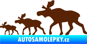 Samolepka Losí rodinka levá hnědá