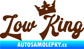 Samolepka Low King 001 nápis král hnědá