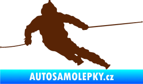 Samolepka Lyžař 015 levá hnědá