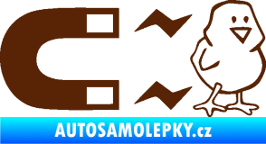 Samolepka Magnet na ptáky pravá hnědá