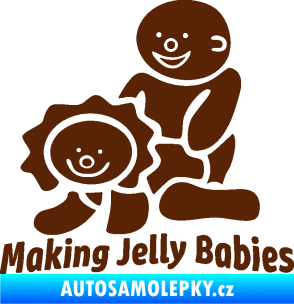 Samolepka Making jelly babies hnědá