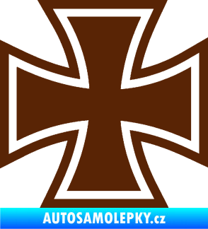 Samolepka Maltézský kříž 001 hnědá