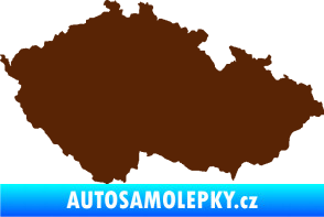 Samolepka Mapa České republiky 001  hnědá