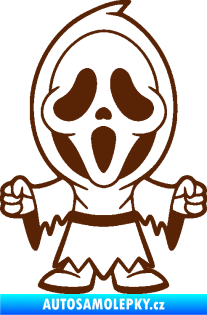 Samolepka Maska 002 pravá vřískot hnědá