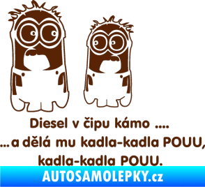 Samolepka Mimoňi hnědá