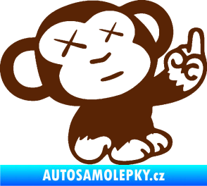 Samolepka Monkey Fuck Off JDM pravá hnědá