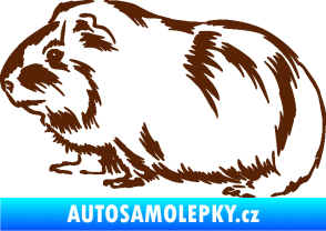 Samolepka Morče 002 levá hnědá