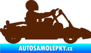 Samolepka Motokára 001 pravá hnědá