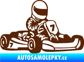Samolepka Motokára 002 pravá hnědá