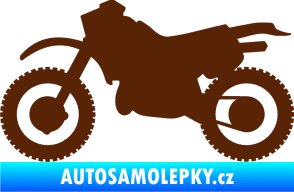 Samolepka Motorka 003 levá hnědá