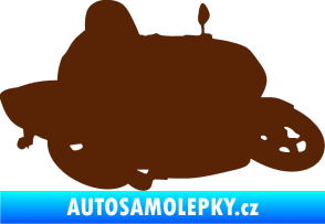 Samolepka Motorka 009 pravá silniční motorky hnědá