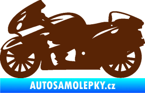 Samolepka Motorka 048 levá silniční hnědá