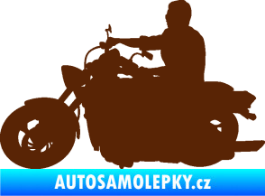 Samolepka Motorka 049 levá hnědá