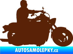 Samolepka Motorka 049 pravá hnědá