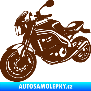 Samolepka Motorka 055 levá hnědá