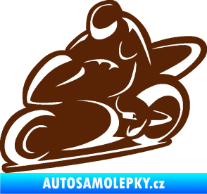 Samolepka Motorkář 011 levá hnědá