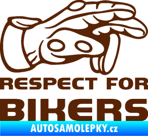 Samolepka Motorkář 014 pravá respect for bikers hnědá