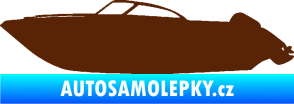Samolepka Motorový člun 003 levá hnědá