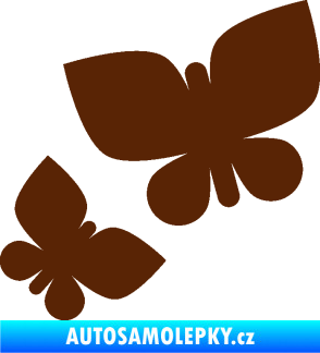 Samolepka Motýlci 001 levá hnědá