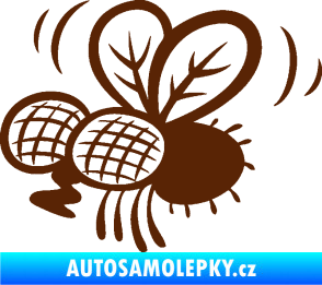 Samolepka Moucha 002 levá hnědá