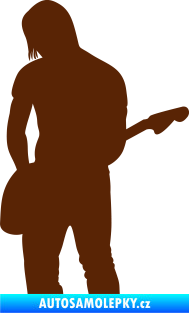 Samolepka Music 005 levá hráč na kytaru hnědá