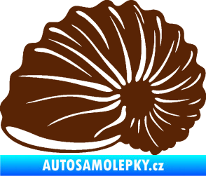 Samolepka Mušle 002 levá ulita hnědá