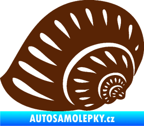 Samolepka Mušle 004 levá ulita hnědá