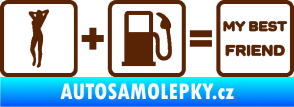 Samolepka My best friend  hnědá