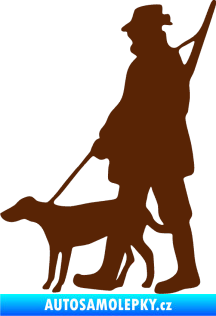 Samolepka Myslivec 002 levá hnědá