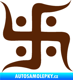 Samolepka Náboženský symbol Džinismus Svastika  hnědá