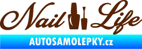 Samolepka Nail life hnědá