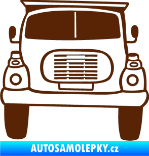 Samolepka Nákladní auto karikatura hnědá