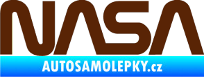 Samolepka NASA nápis hnědá