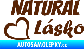 Samolepka Natural Lásko hnědá