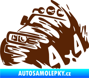 Samolepka Off Road 002 levá 4x4 hnědá