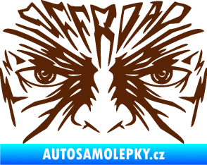 Samolepka Off Road 004 s obličejem hnědá