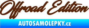 Samolepka Offroad edition 003 nápis hnědá