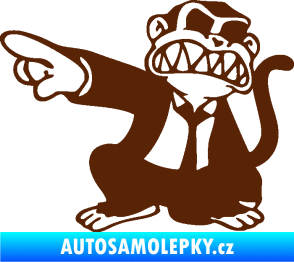 Samolepka Opičák JDM levá hnědá