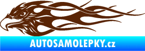 Samolepka Orel 016 levá v plamenech hnědá